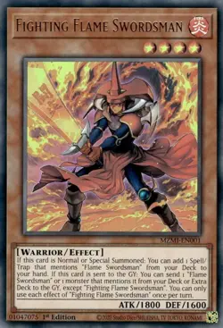 Yu-Gi-Oh! Fighting Flame Swordsman MZMI-EN001 Ultra Rare - Image 1