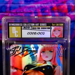 Zero Two Waifu Card Encased DC Label Gold Foil Demigoddess Collection SLAB ACG - Image 3