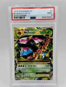 Pokemon Card - M Venusaur EX 2/108 - XY Evolutions - Holo - PSA 9 Mint - Image 1
