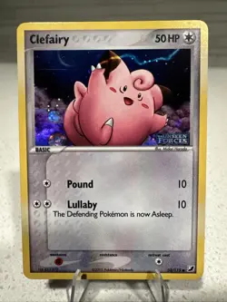 Pokemon TCG Clefairy Reverse Holo Card 53/115 Stamped EX Unseen Forces 2005 - Image 1