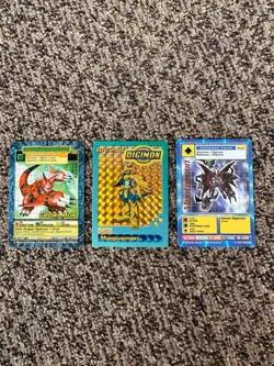 RARE Bandai Digimon Cards - Lot of 6 HOLO FOIL 1999 Cards w/ 2 Promos! - Image 3