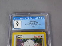 1999 Pokemon #3/102 Base Set Unlimited Holo Chansey Card Graded CGC 9 Mint - Image 3