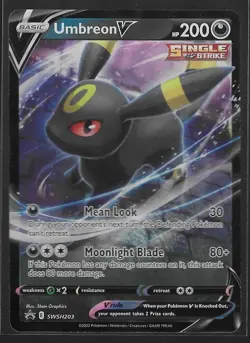 Umbreon V - SWSH203 - Pokemon Sword & Shield Promo Ultra Rare Holo Card NM - Image 1
