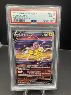 Raikou v Crown Zenith Galarian Gallery Holo Ultra Rare Card GG41/GG70 PSA 9 - Image 1