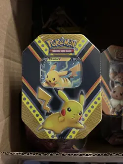 Nintendo Pokemon V Powers Tin Trading Card Game PikachuV - Pikachu Tin 820650807794 - Image 1