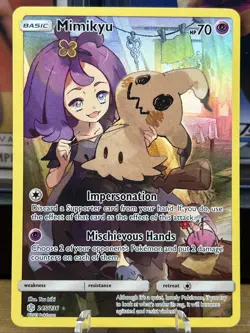 Mimikyu 245/236 Cosmic Eclipse Full Art Secret Rare Holo Pokemon Card NM - Image 1