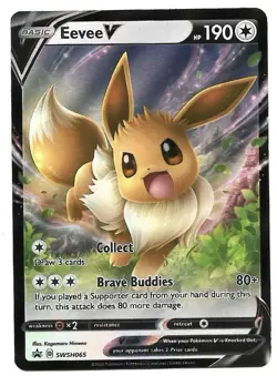 Eevee V SWSH065 SWSH: Sword & Shield Promo Cards Holo Pokemon TCG - NM - Image 1