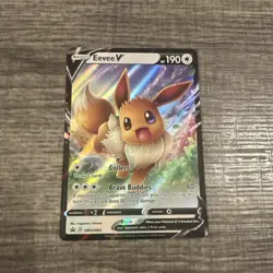 Pokemon TCG Eevee V SWSH Black Star Promo SWSH065 Holo Card - Image 1