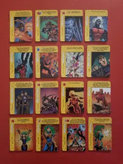 FLEER X-MEN OVERPOWER CCG GAMES CARDS LOT OF 132 DIFFERENT CARDS - NM - Image 4