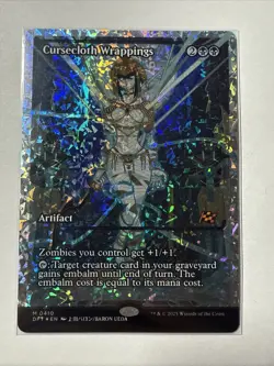 MtG DFT Cursecloth Wrappings #410 Showcase Fractured FOIL English - Image 1