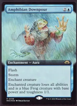 Amphibian Downpour - 449 Extended Foil MTG MH3 - Image 1