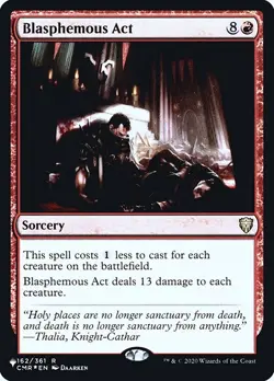 MTG Blasphemous Act PLST Rare Foil #CMR-162 - Image 1