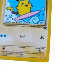 Pokemon Surfing Pikachu 28 Black Star Promo Vintage WOTC - Image 3