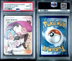 2019 Pokemon Sun & Moon Hidden Fates Jessie & James PSA 10 Gem Mint - Image 3