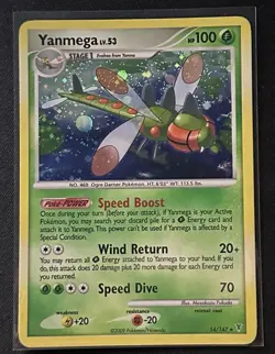 Pokemon TCG Yanmega Supreme Victors 14/147 Holo Holo Rare 2009 LP - Image 1