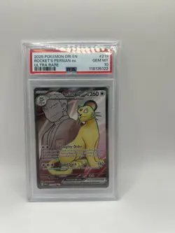 PSA 10 Destined Rivals Team Rocket’s Persian Ex Pokemon Card Gem Mint - Image 1