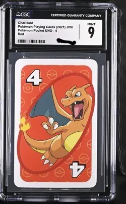 Charizard Pokemon Uno 2020 Asia Back #4 Red CGC Mint 9 - Image 1