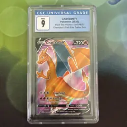 Pokemon - Charizard V SWSH050 Champion’s Path Black Star Promo CGC 9 Mint - Image 1