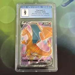 Pokemon - Charizard V SWSH050 Champion’s Path Black Star Promo CGC 9 Mint - Image 1