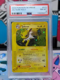 2003 Pokemon Skyridge Jolteon HOLO #H12 PSA 8 NMMT - Image 1