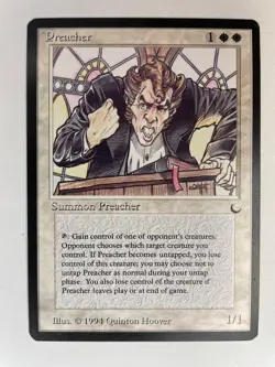 Preacher - The Dark MTG - Near Mint - Reserved List - Rare Magic Card - Image 1