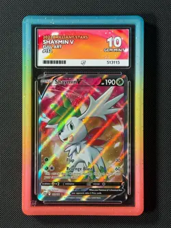 ACE 10 Shaymin V 152/172 Full Art Pokemon Card Swsh09: Brilliant Stars GEM MINT - Image 1