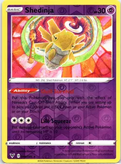 Shedinja Reverse Holo 066/185 Vivid Voltage Pokemon Card NM - Image 1
