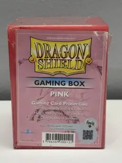 DRAGON SHIELD Gaming Box Pink Gaming Cars Protection Over 100 Card Capacity New - Image 1