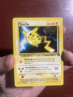 Pikachu BLACK STAR Promo Card Kids WB Presents Movie LV. 13 #25 c558 - Image 1