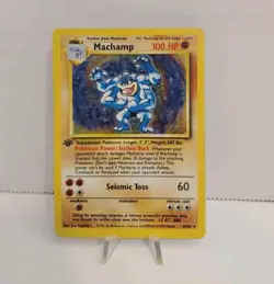Pokemon TCG Machamp Holo 1st Edition Starter Set Rare Holo Card Base Set MP - Image 1