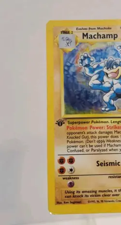 Pokemon TCG Machamp Holo 1st Edition Starter Set Rare Holo Card Base Set MP - Image 3