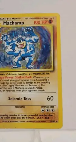 Pokemon TCG Machamp Holo 1st Edition Starter Set Rare Holo Card Base Set MP - Image 4