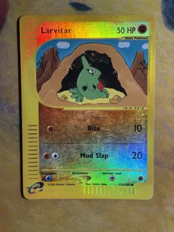 Larvitar 116/165 Reverse Holo E Reader Series Expedition Pokemon Card - Image 2