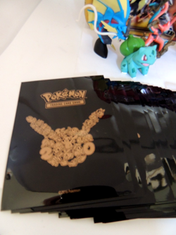 Pokemon Collectors Lot Tin/Lunch Box Figures Cards Card Sleeves Holders Sticker - Image 2