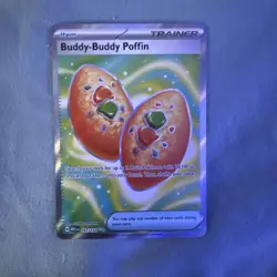 Buddy Buddy Poffin 167/132 Mega Evolution Secret Rare Pokemon Card NM In Hand - Image 1