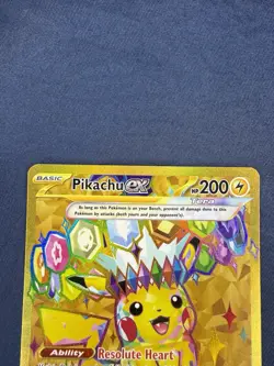 Pokemon Pikachu EX Sv08: Surging Sparks Hyper Rare Gold Holo Card 247/191 MINT - Image 2