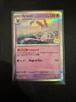 2025 Pokemon Day Stamped Sylveon 040/131 Holo Foil Exclusive Promo Card - Image 1