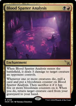Blood Spatter Analysis Murders at Karlov Manor MTG MAGIC ENCHANTMENT RARE - Image 1