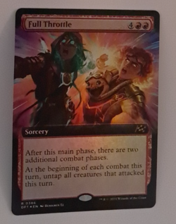 Full Throttle Extended Art FOIL NM MTG Aetherdrift Magic the Gathering - Image 1