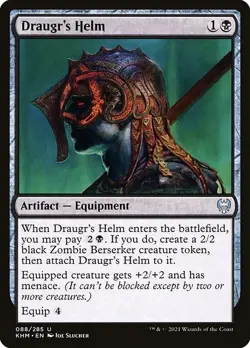 Draugr's Helm 4x FOIL KHM MTG Kaldheim Uncommon MINT artifact black - Image 1