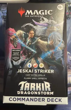 MTG Jeskai Striker (White-Red-Blue) - Tarkir Dragonstorm Commander Deck - NEW - Image 1