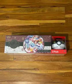 Pokemon TCG 2025 Holiday Calendar and Black Gold Poke Ball Exclusive Bundle NEW - Image 1