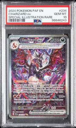 2024 POKEMON PAF EN-PALDEAN FATES SPECIAL ILLUSTRATION RARE CHARIZARD EX PSA 10 - Image 1