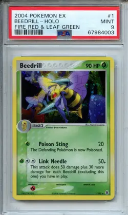 2004 Pokemon Ex Fire Red & Leaf Green #1 Beedrill Holo PSA 9 - Image 1