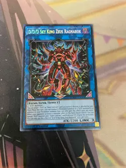 YUGIOH - D/D/D SKY KING ZEUS RAGNAROK - SECRET RARE - NM - 1ST ED - DOOD - Image 1