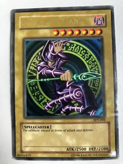 YuGiOh Dark Magician SDY-006 Ultra Rare Holo Yugioh Card Played Condition - Image 2
