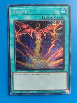 Near Mint Yugioh Raigeki Prismatic Secret Rare MP24-EN056 - Image 1