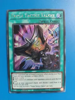 Lightly Played Yugioh Triple Tactics Talent Platinum Secret Rare RA01-EN063 - Image 1