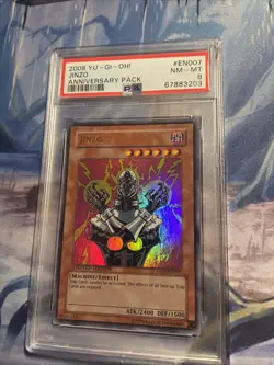 YUGIOH YAP1-EN007 JINZO ULTRA RARE ANNIVERSARY PACK HOLO FOIL CARD PSA 8 - Image 2