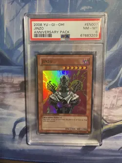 YUGIOH YAP1-EN007 JINZO ULTRA RARE ANNIVERSARY PACK HOLO FOIL CARD PSA 8 - Image 3